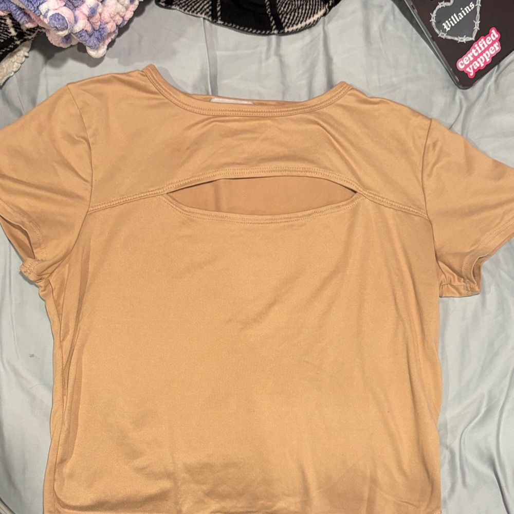 Gaze Tan Short Sleeve Women's Top
